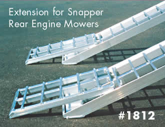 Extension Ramps for Snapper Rear Engine Mowers.