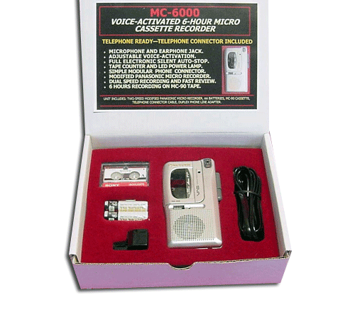 MC-6000 6 Hour Micro Tel Recorder