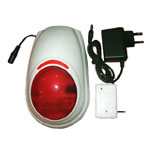 Wireless Outdoor Flash and Sound Siren with Adapter