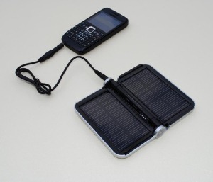 Portable Solar Charger w/LED Lights