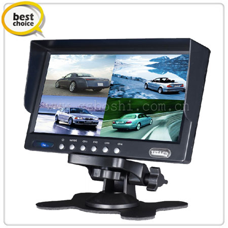 7 inch Quad View Rearview Monitor Digital TFT